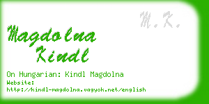 magdolna kindl business card
